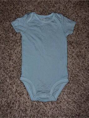 Carter's Light Blue Short Sleeve Baby One-Piece Bodysuit